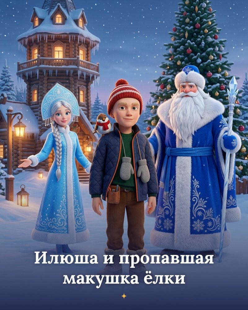 Обложка новогодней сказки